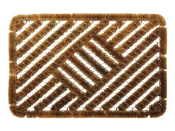 Tapete de Rejilla de Coco y Metal 40x60cm - Fibras Naturales Reforzadas con Metal
