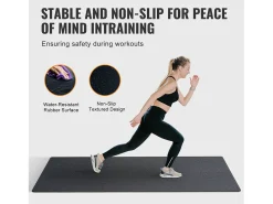 Tapete Entrelazado SucceBuy de 1.4 cm de Grosor para Gimnasio, 12 Piezas, Negro y Azul, 4.46 m²