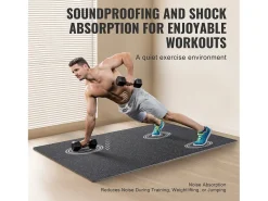 Tapete Entrelazado SucceBuy de 1.4 cm de Grosor para Gimnasio, 25 Piezas, Superficie de Goma, Blanco y Negro