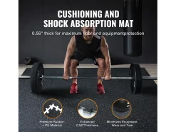 Tapete Entrelazado SucceBuy de 1.4 cm de Grosor para Gimnasio, 25 Piezas, Superficie de Goma, Blanco y Negro