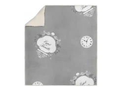Tartan, Manta de microfibra y sherpa 110x170 cm FAMILY SPIRIT gris