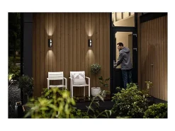 TechBrey Aplique de Pared Exterior LED Doble Iluminación Regulable 2x4.5W PHILIPS Shadow