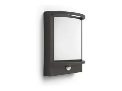 TechBrey Aplique de Pared Exterior LED con Sensor Movimiento 12W PHILIPS Samondra