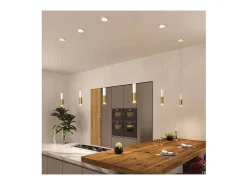 TechBrey Lámpara Colgante Creative-Cables Modelo PSMV_ Pantalla Doble Tub-E14