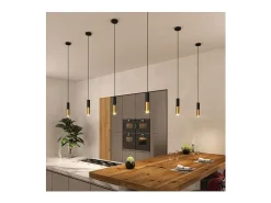 TechBrey Lámpara Colgante Creative-Cables Modelo PSMV_ Pantalla Doble Tub-E14