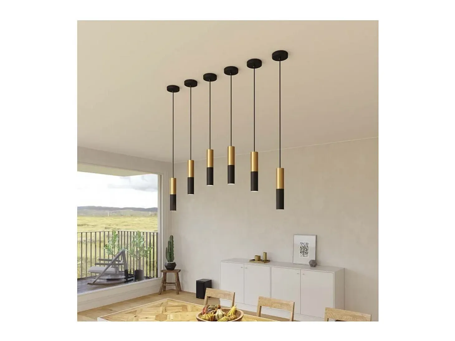 TechBrey Lámpara Colgante Creative-Cables Modelo PSMV_ Pantalla Doble Tub-E14