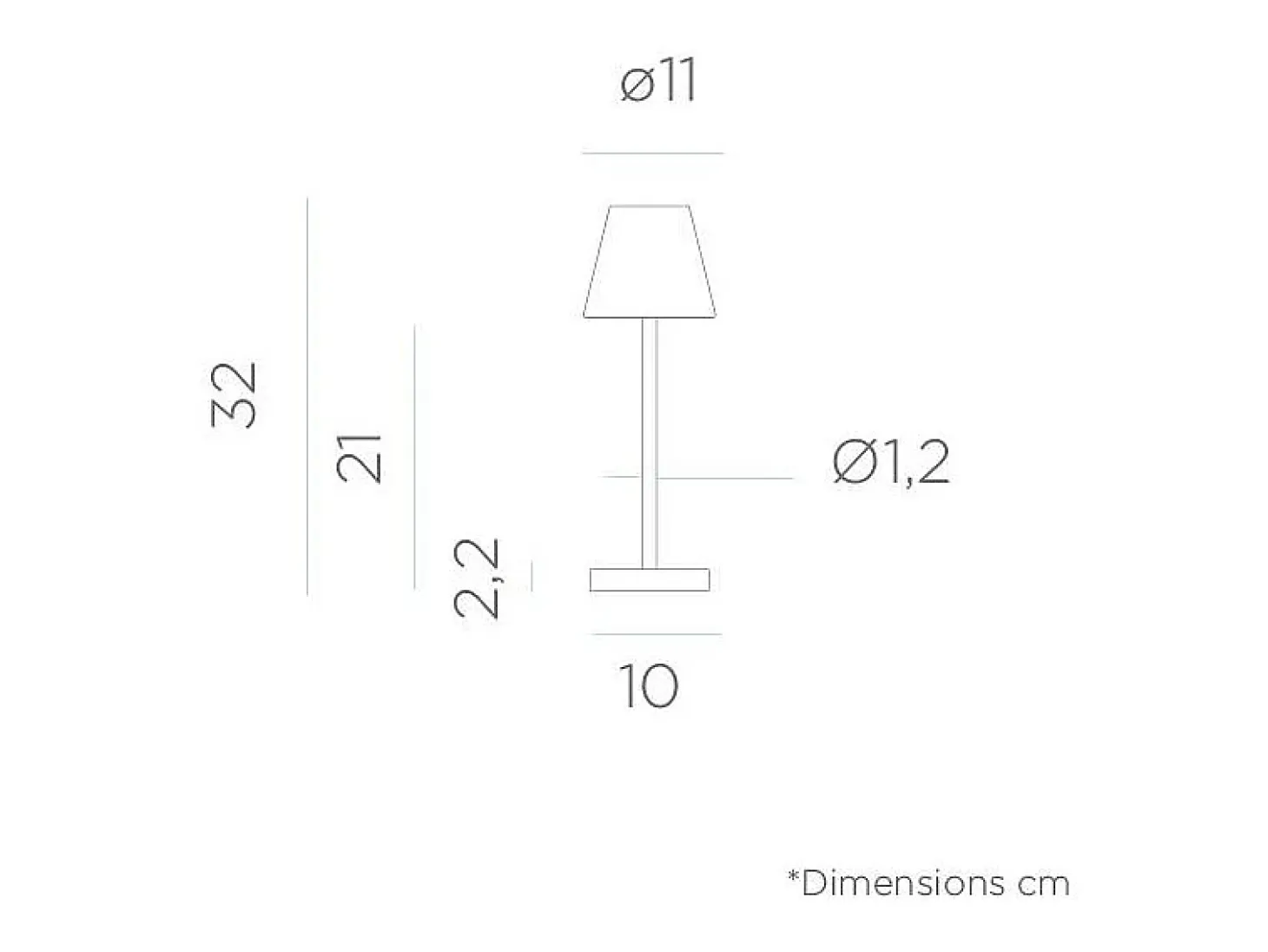 TechBrey Lámpara de Mesa LED Lola Slim 30 Battery