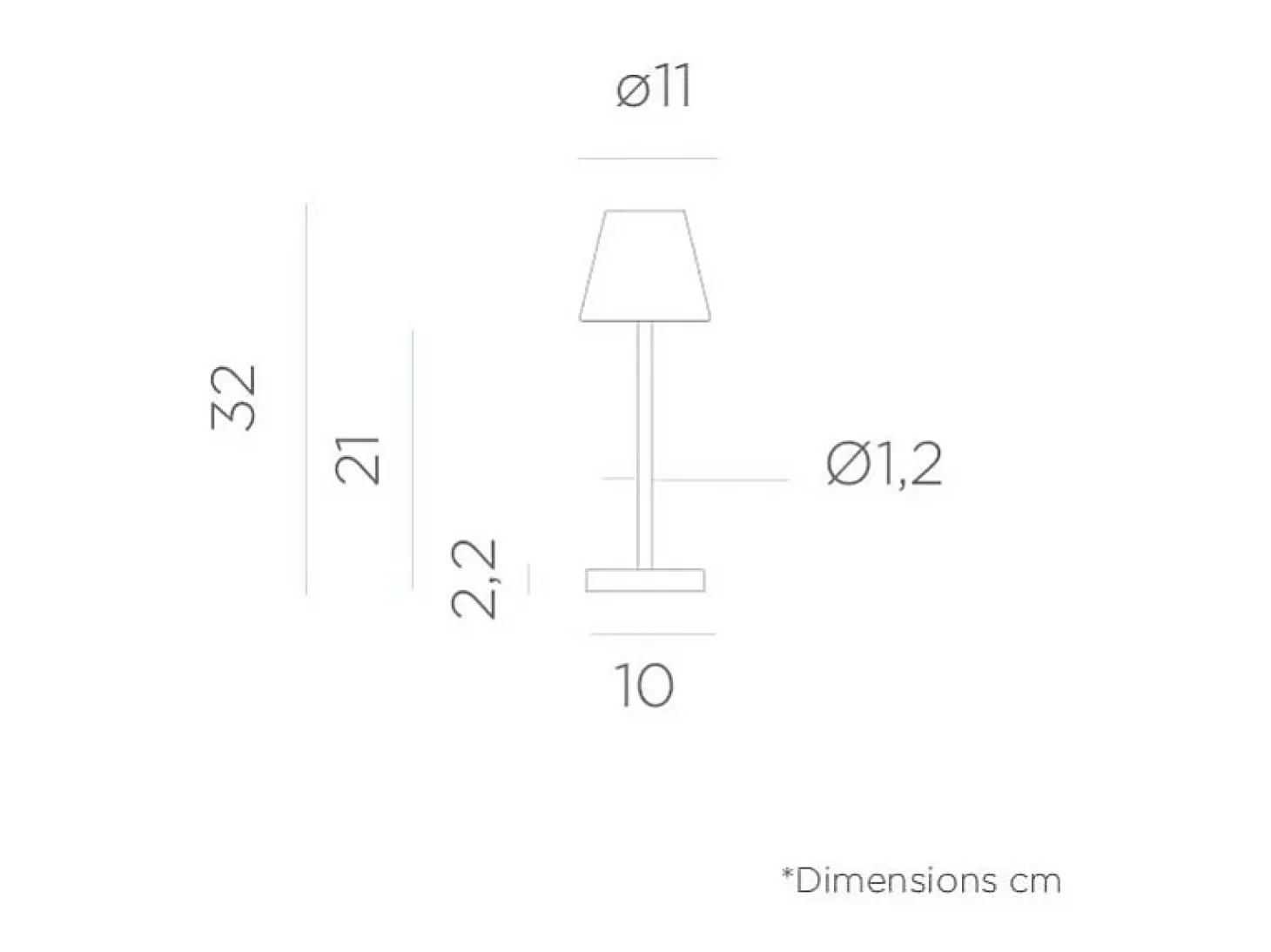 TechBrey Lámpara de Mesa LED Lola Slim 30 Battery