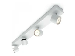 TechBrey Lámpara de Techo LED Regulable WarmGlow 4 Focos 4x4.5W PHILIPS Star