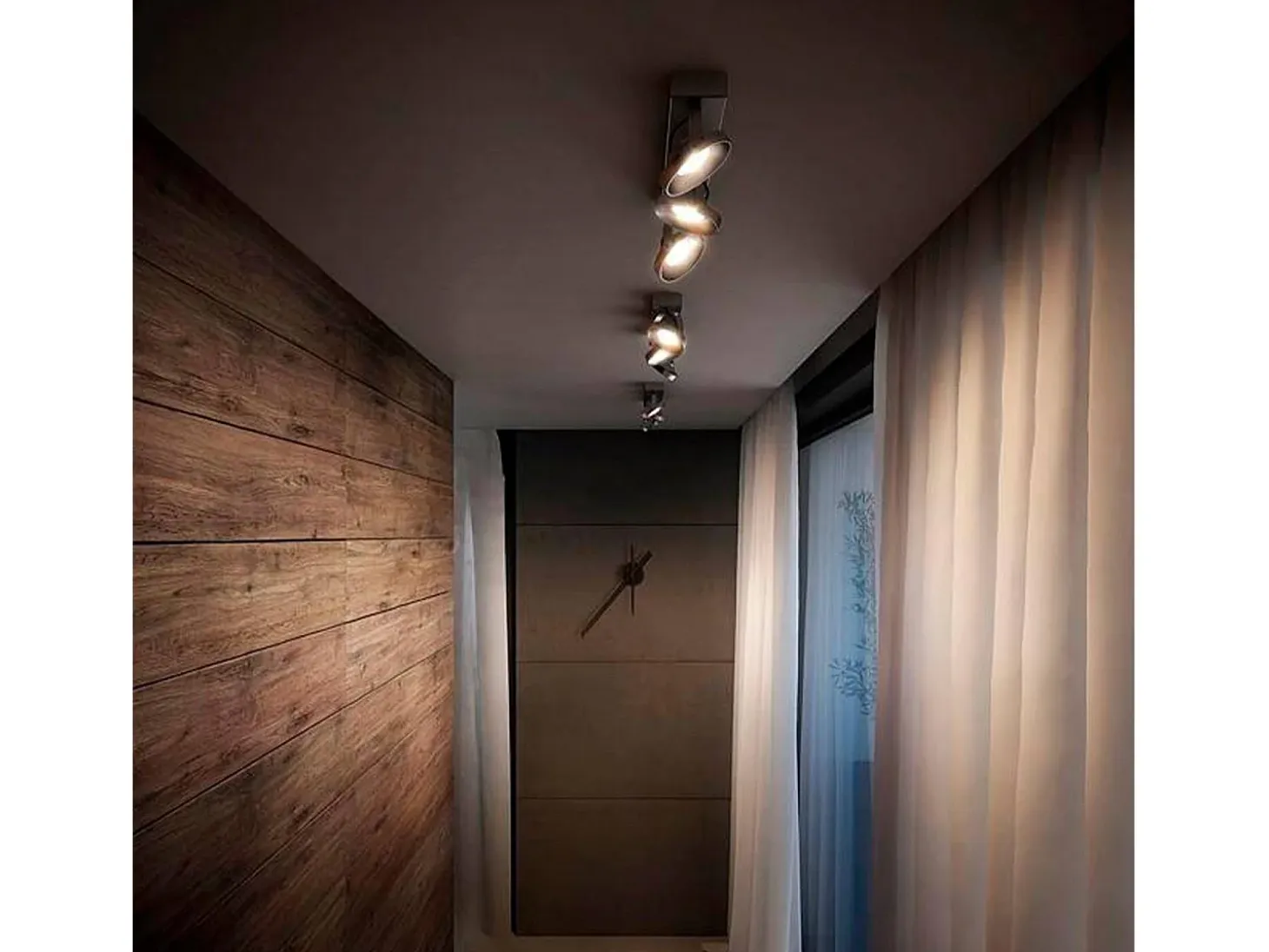 TechBrey Lámpara de Techo LED Regulable 3 Focos PHILIPS Spur 3x4.5W
