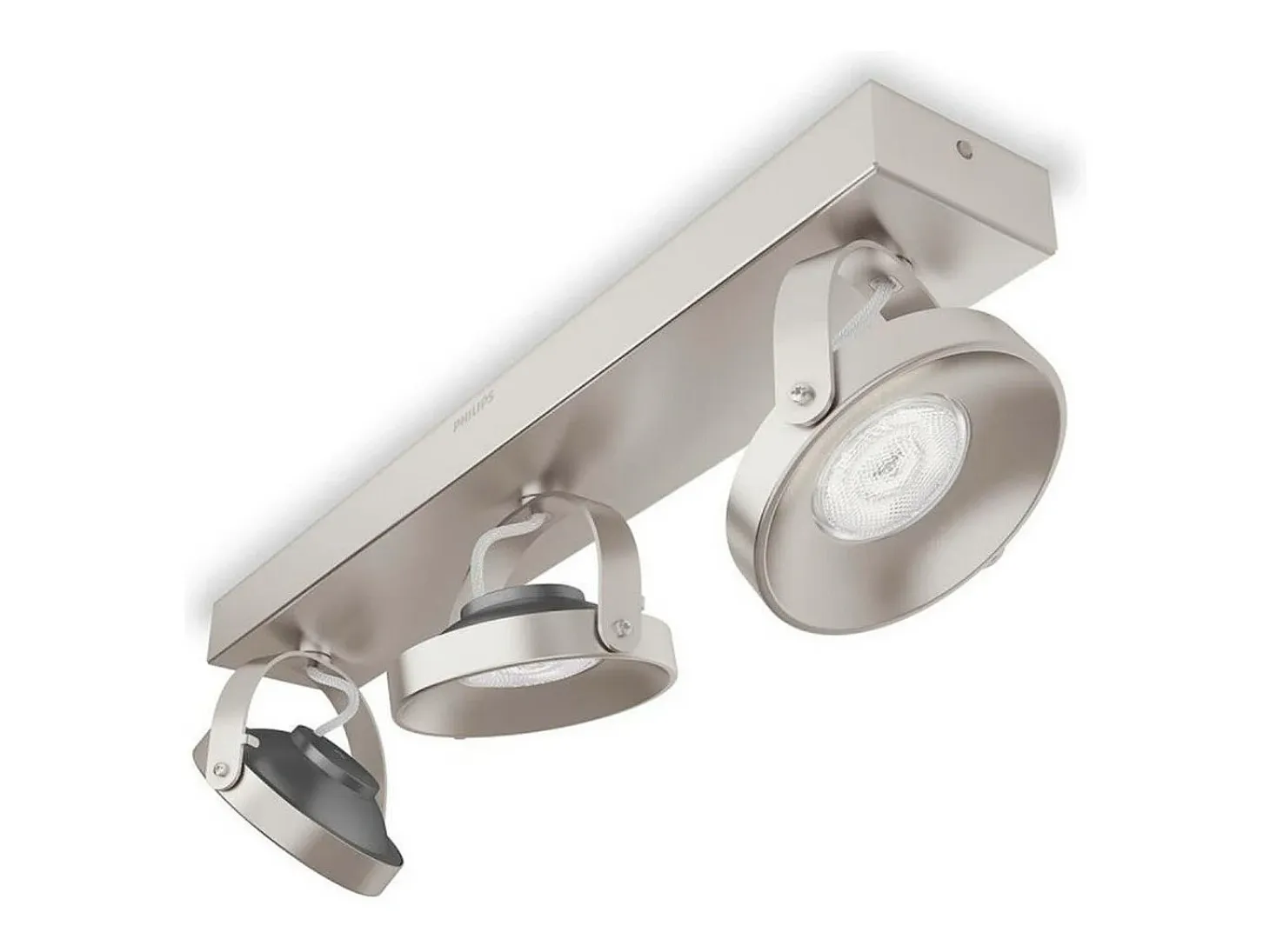 TechBrey Lámpara de Techo LED Regulable 3 Focos PHILIPS Spur 3x4.5W