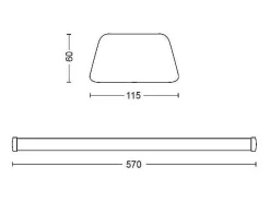 TechBrey Plafón Linea LED PHILIPS Softline 600mm 24W