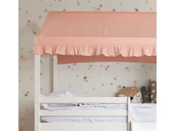 Techo para litera litera Casita 105 algodón rosa 70x189/164x133cm