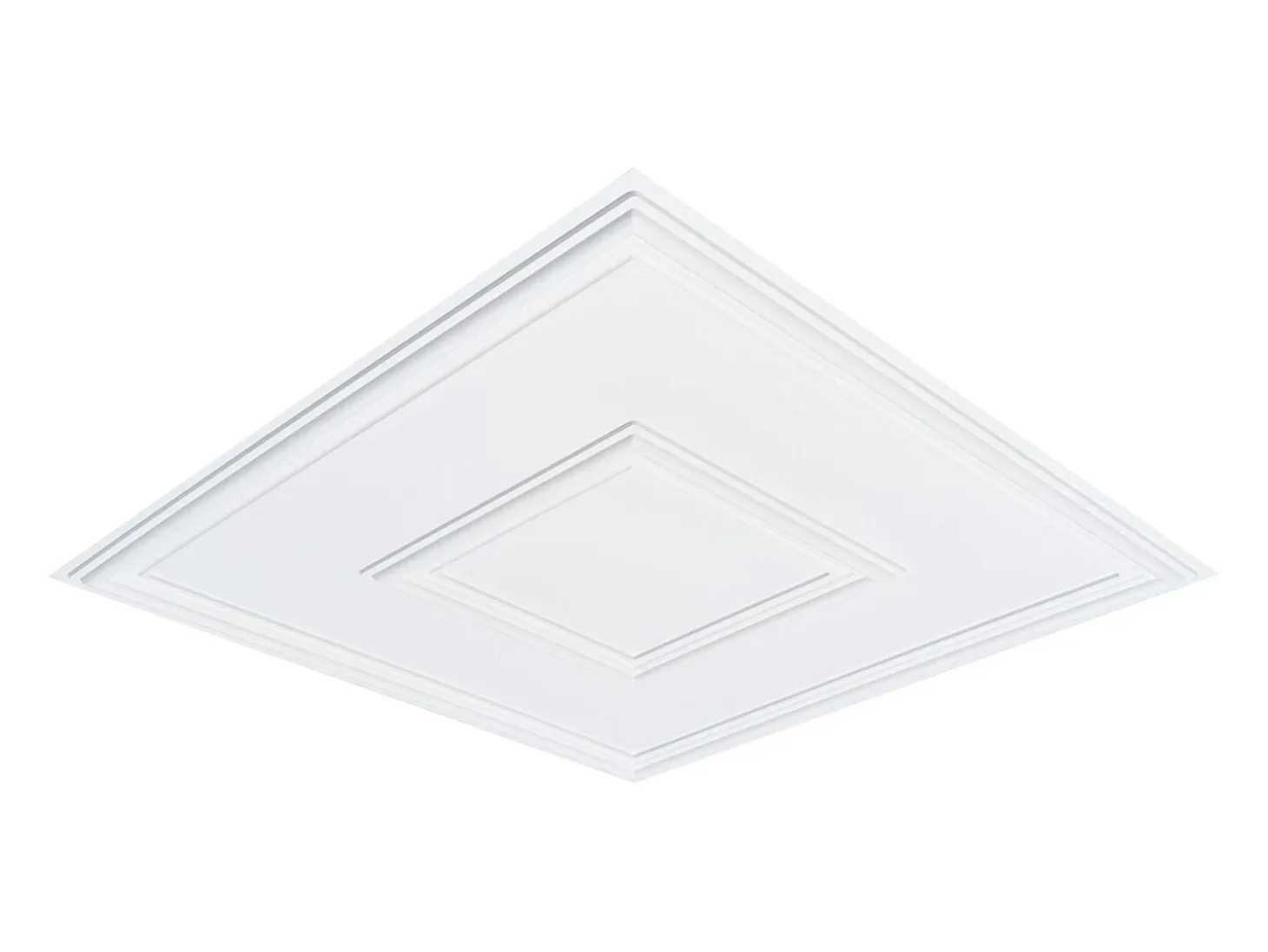 Tejas Autoadhesivas PVC SucceBuy Tejas de Techo Paquete de 12 60.96CM x 60.96CM PVC Instalación Fácil Blanco Geométrico