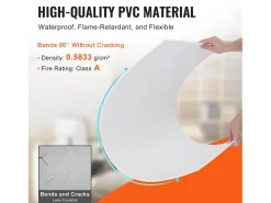 Tejas Autoadhesivas PVC SucceBuy Placas de Techo, Lote de 10, 60.96CM x 121.92CM, Espuma PVC, Anti incendio, Blanco