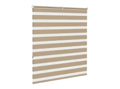 Tejido para estor cebra color marrón arena ancho 115,9 cm poliéster