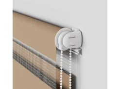 Tejido para estor cebra color marrón arena ancho 60,9 cm poliéster