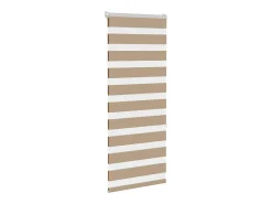 Tejido para estor cebra color marrón arena ancho 60,9 cm poliéster