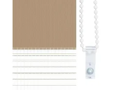 Tejido para estor cebra color marrón arena ancho 35,9 cm poliéster