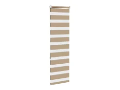 Tejido para estor cebra color marrón arena ancho 40,9 cm poliéster