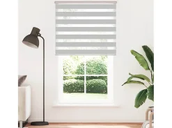 Tejido para estor cebra gris claro ancho 125,9 cm poliéster