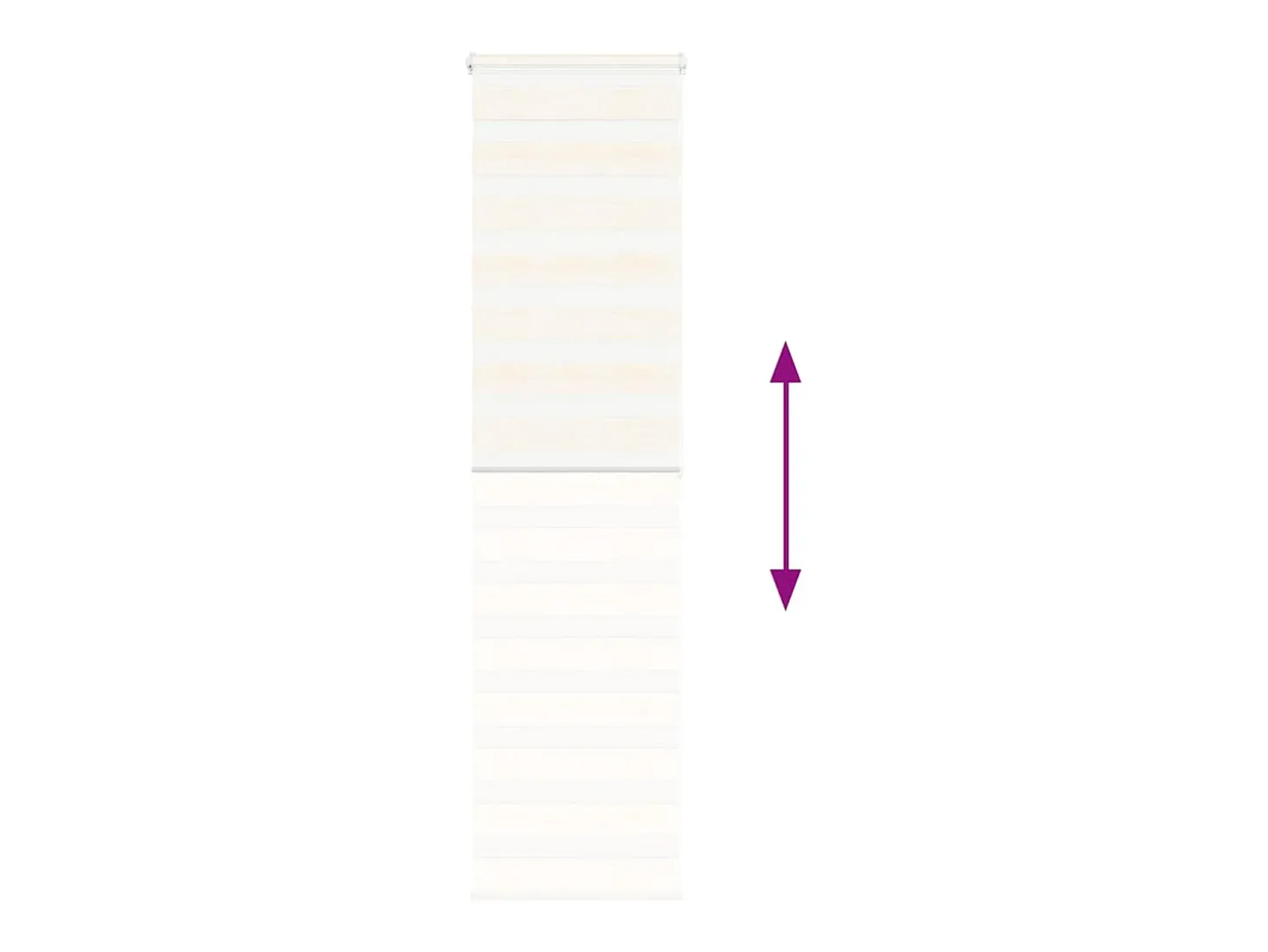 Tejido para estor cebra jaspeado beige ancho 55,9 cm poliéster