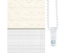 Tejido para estor cebra jaspeado beige ancho 55,9 cm poliéster