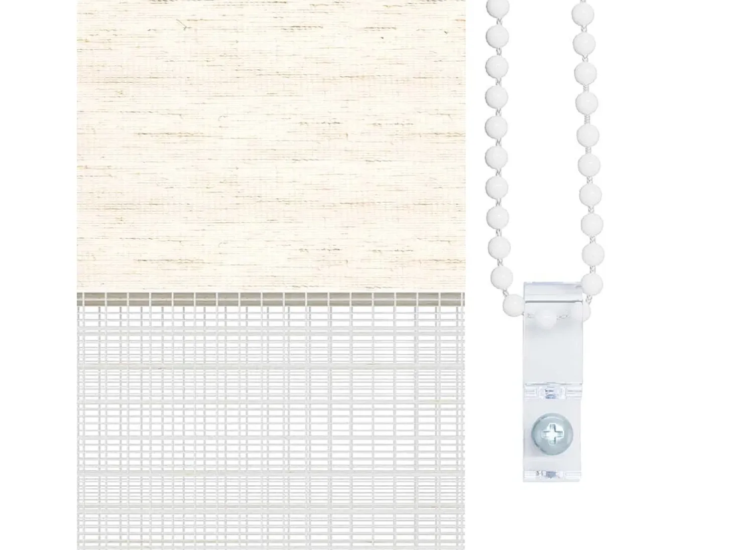Tejido para estor cebra jaspeado beige ancho 55,9 cm poliéster