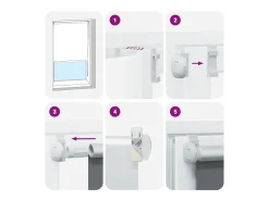 Tejido para estor enrollable opaco ancho 70,7 cm poliéster