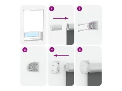 Tejido para estor enrollable opaco ancho 95,7 cm poliéster