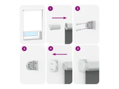 Tejido para estor enrollable opaco ancho 100,7 cm poliéster