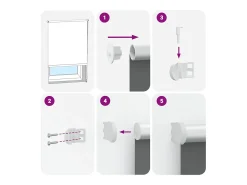 Tejido para estor enrollable opaco ancho 126,6 cm poliéster