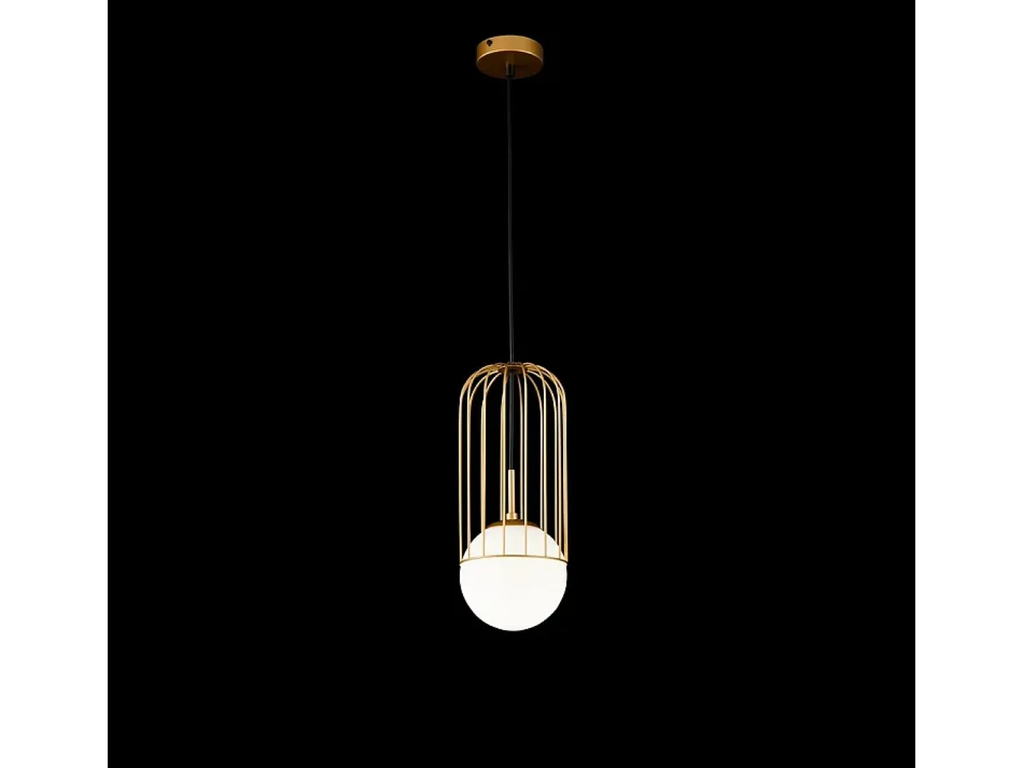 Telford Lámpara Colgante de Techo Cage Oro, 1 Luz, E27