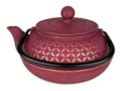 Tetera de hierro fundido Tsubaki rosa 0,6 L