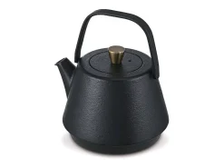 Tetera de Hierro Fundido Saga 1.2L Inducción Beka - Diseño Japonés Negro con Filtro de Té Incluido