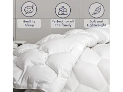 The White Stone Edredón de Verano 200x200 cm 150 g | Guata Soft | Microfibra blanca