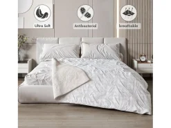 The White Stone Manta de Fibra de Carbono | Manta Suave para Sofá | Manta Antiestrés de Doble Cara | Manta Aterciopelada para Cama | 140 x 200 cm