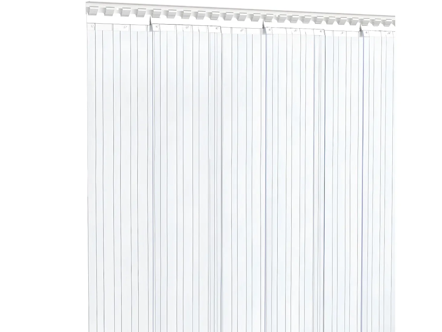 Tira de cortina para puertas PVC transparente 200x1,6 mm 50 m ES227919
