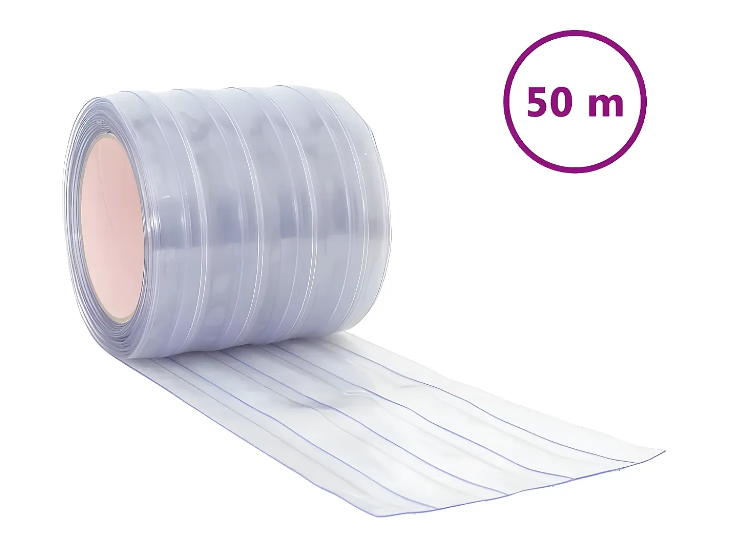 Tira de cortina para puertas PVC transparente 200x1,6 mm 50 m ES227919
