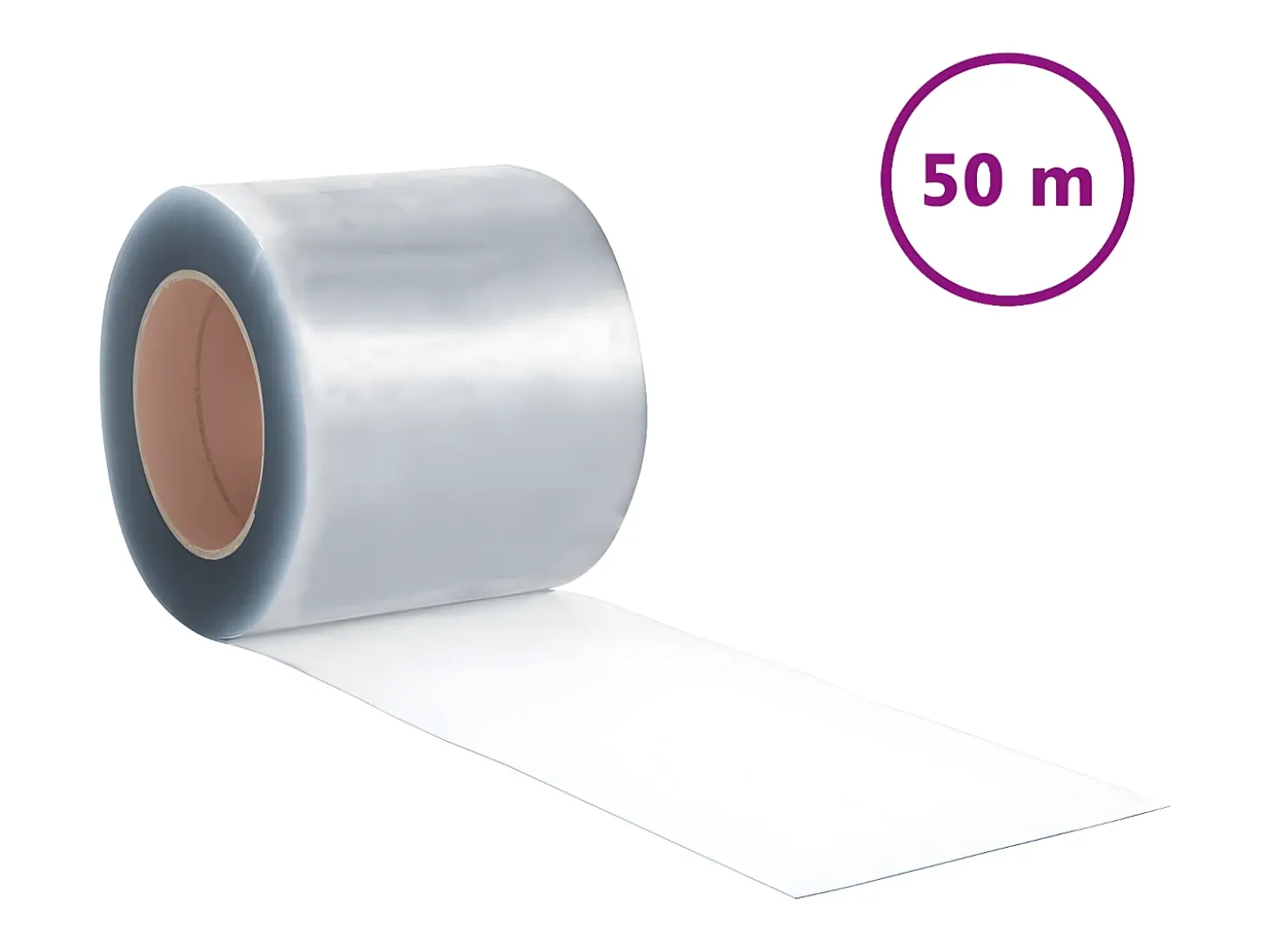 Tira de cortina para puertas PVC transparente 200x1,6 mm 50 m ES410729