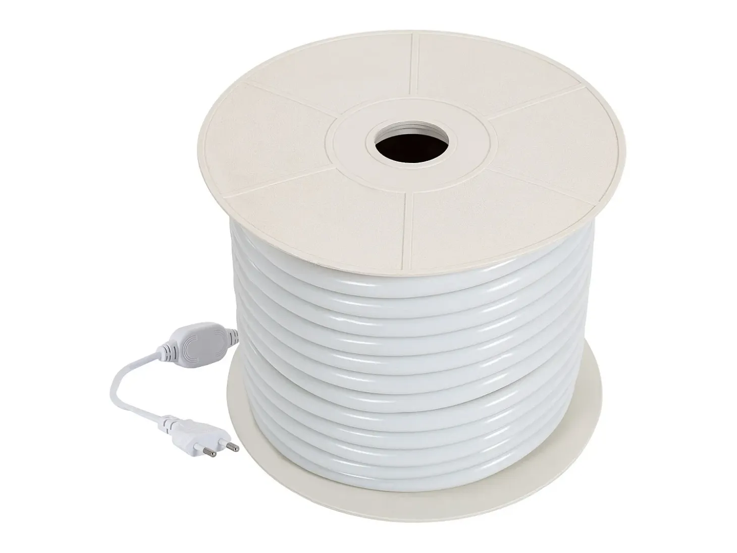 Tira LED Neón Regulable 220V BOBINA 50m Naranja Circular 360 9W/m Corte 100cm IP67 Naranja