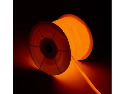 Tira LED Neón Regulable 220V BOBINA 50m Naranja Circular 360 9W/m Corte 100cm IP67 Naranja