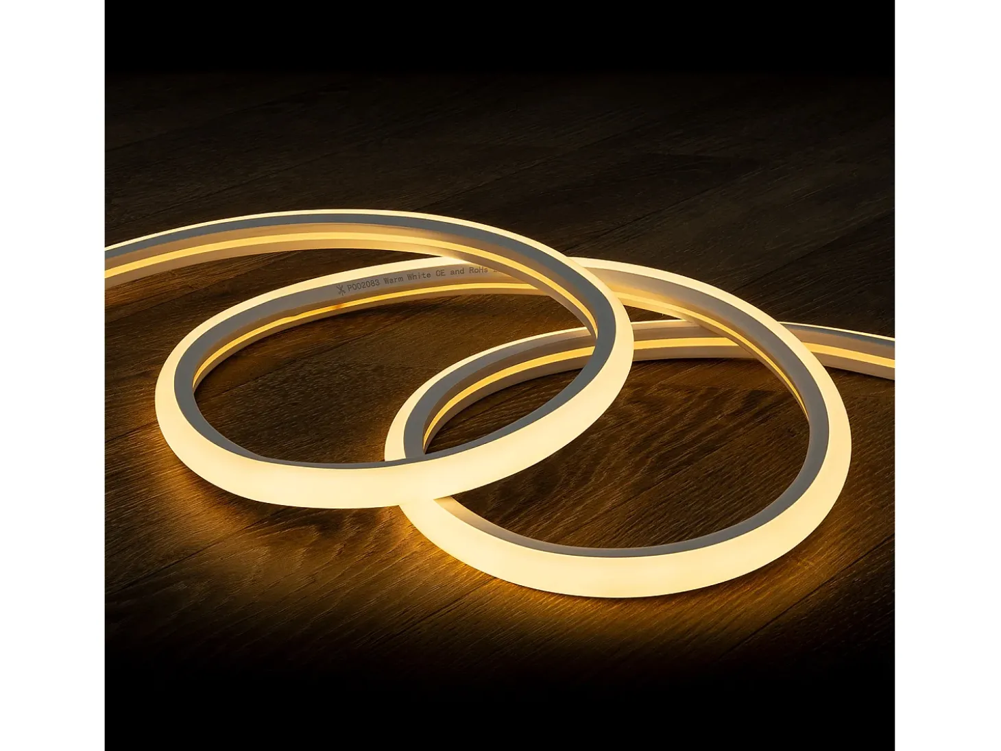 Tira LED Neón Regulable 220V BOBINA 50m Blanco Cálido Semicircular 180 9W/m Corte 100cm IP67 3000K Blanco Cálido