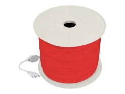 Tira LED Neón Regulable 220V BOBINA 50m Rojo Circular 360 9W/m Corte 100cm IP67 Rojo