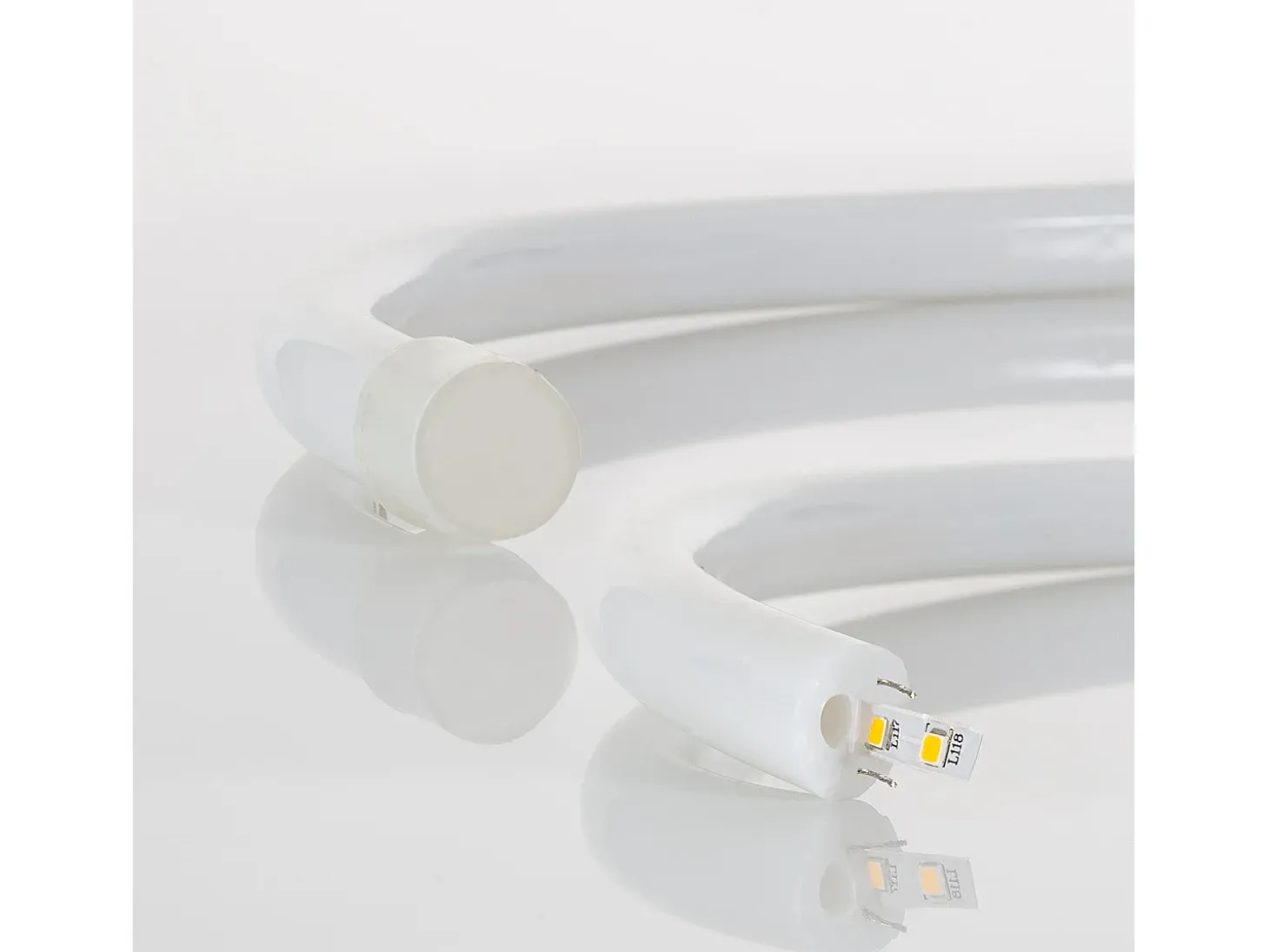 Tira LED Neón Regulable 220V BOBINA 50m Azul Circular 360 9W/m Corte 100cm IP67 Azul