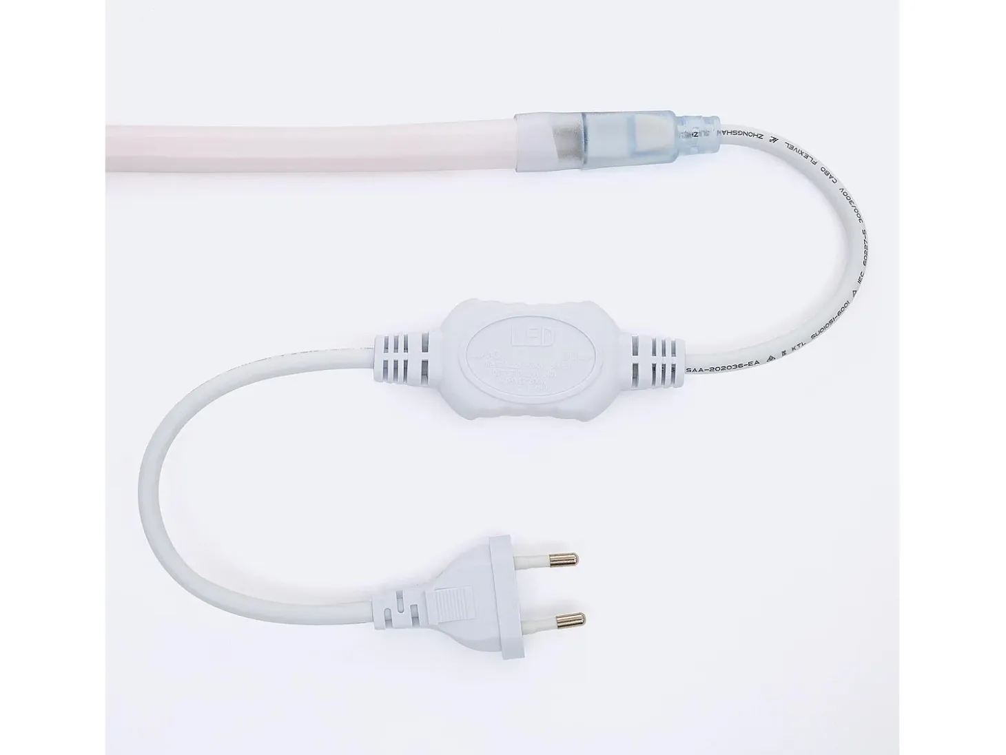 Tira LED Neón Regulable 220V Circular SFLEX14 8W/m Corte 100cm IP65 a Medida Blanco Cálido 15 m