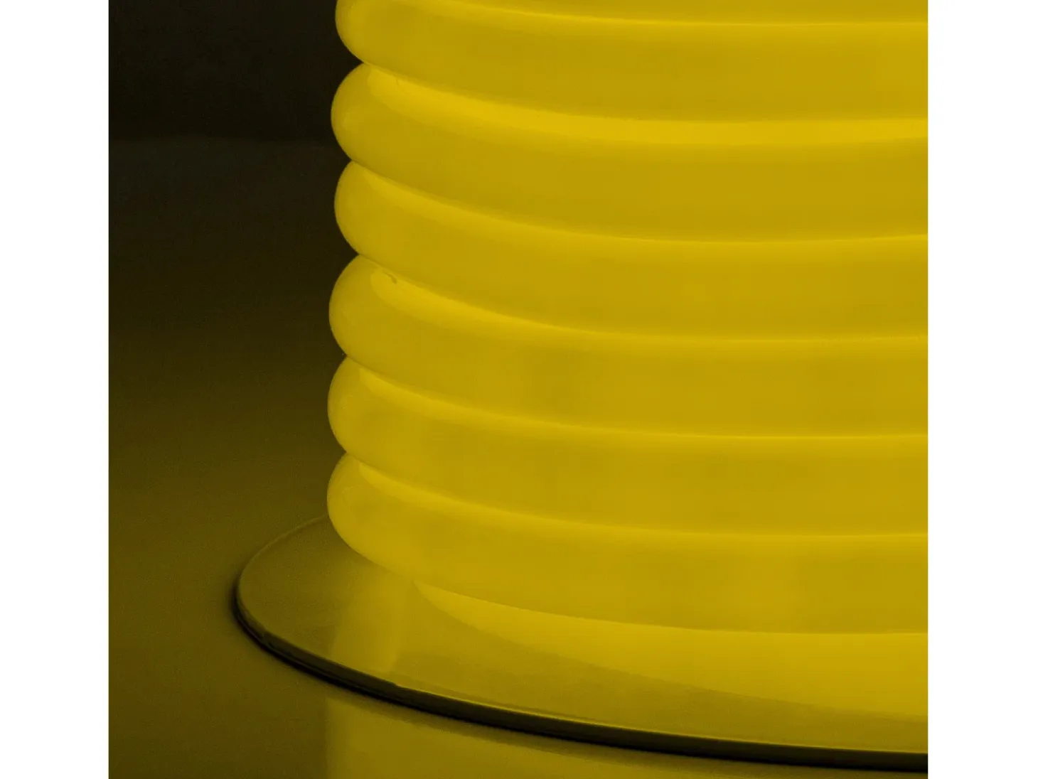 Tira LED Neón Regulable 220V BOBINA 50m Amarillo Circular 360 9W/m Corte 100cm IP67 Amarillo