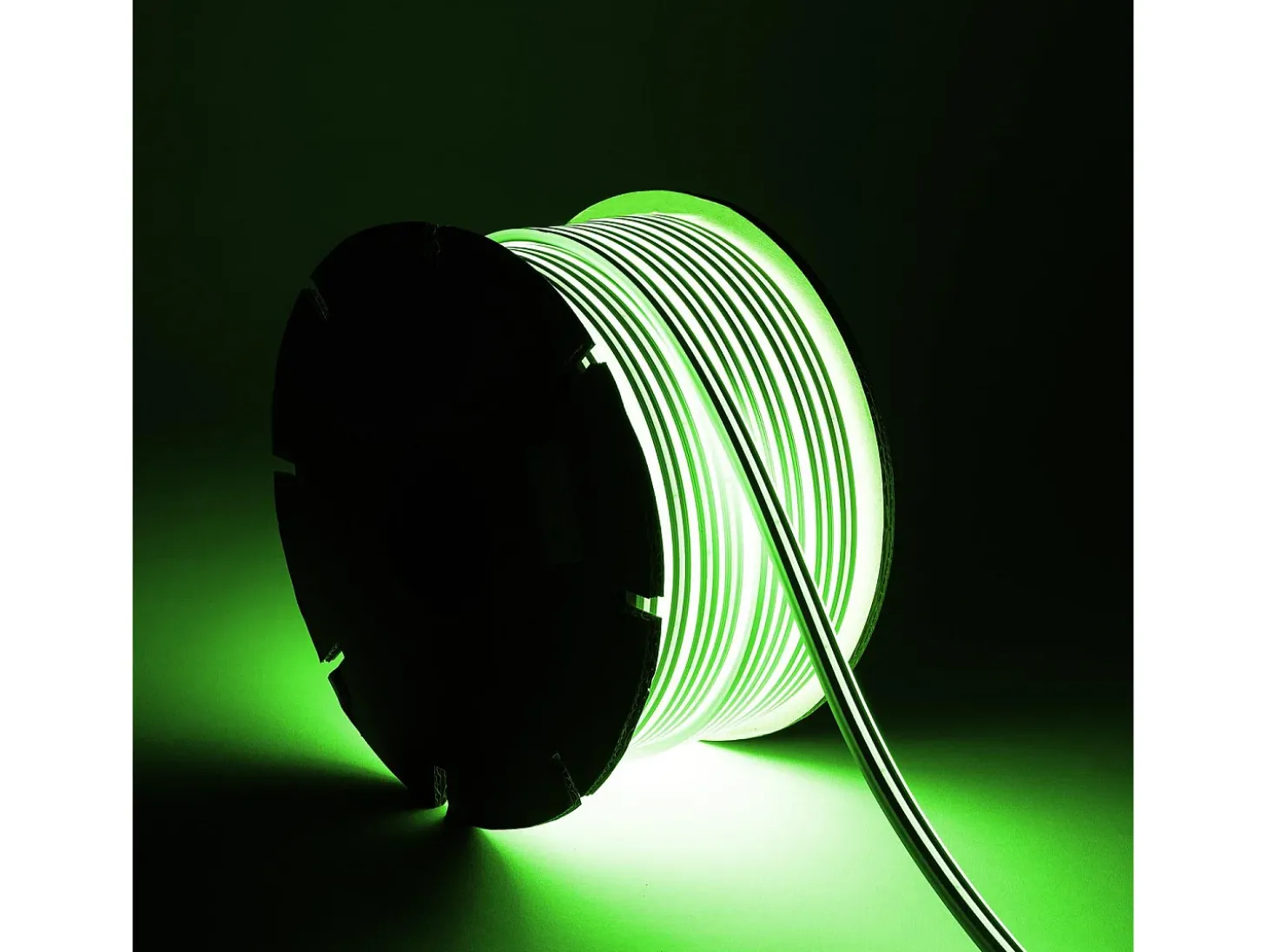 Tira LED Neón 48V Bobina 50m 8W/m Corte 5cm IP65 NFLEX6 Verde
