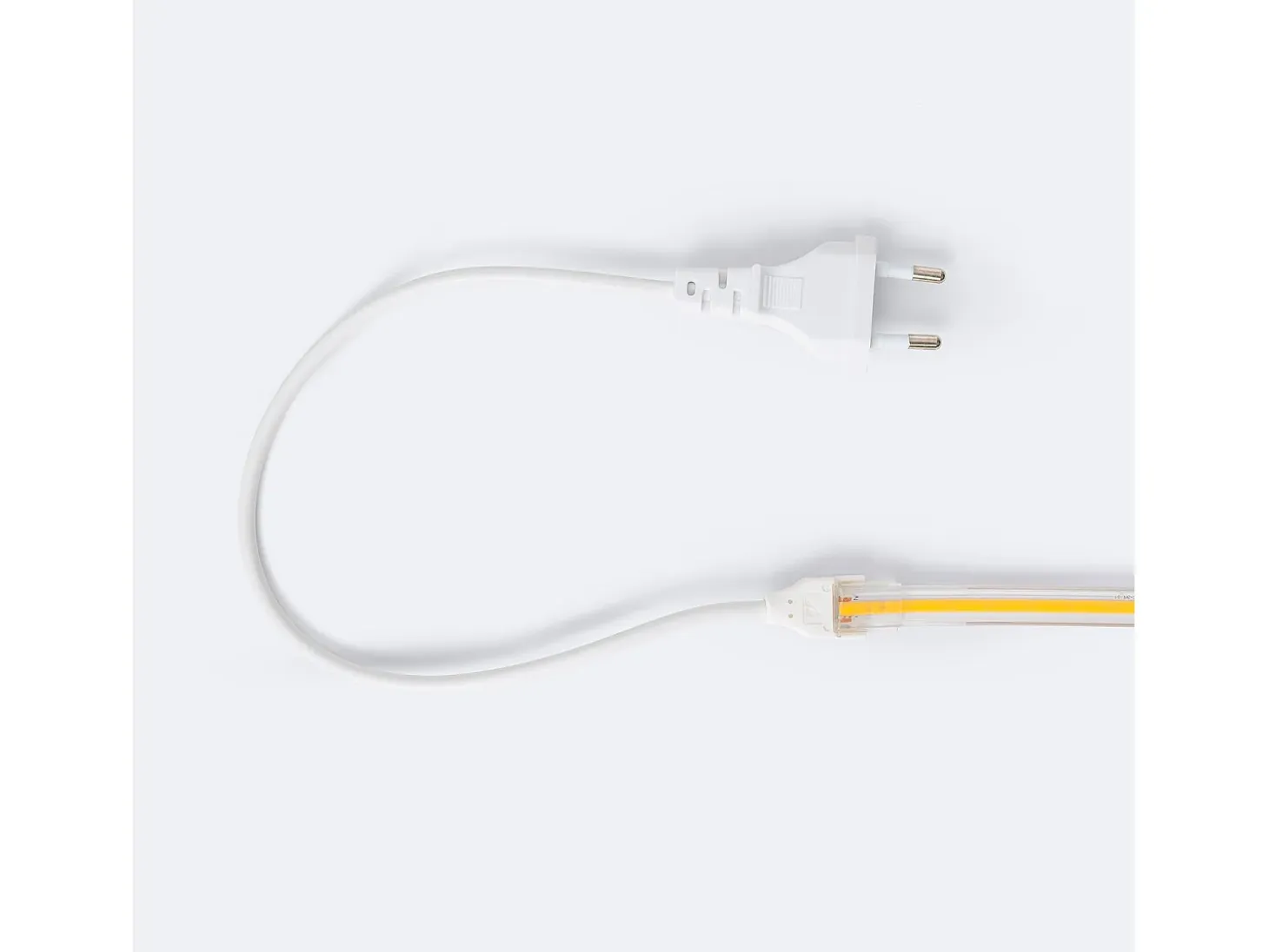Tira LED Regulable 220V COB Autorrectificada 560 LED/m 14W/m 1250lm/m SILICONE FLEX IC-2P Ancho 10mm Corte 10cm IP65 a Medida 6000K Blanco Frío 2 m