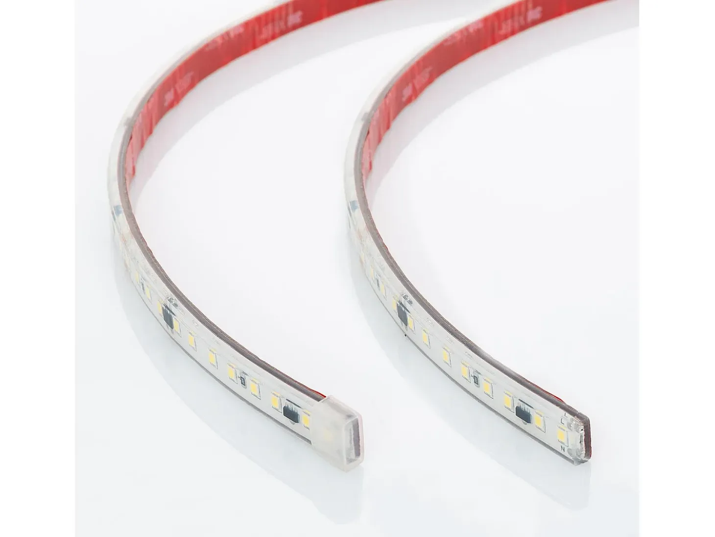 Tira LED Regulable 220V SMD Autorectificada 120 LED/m 14W/m 1680lm/m SILICONE FLEX Ancho 12mm Corte 10cm IP67 a Medida 4000K Blanco Neutro 4 m